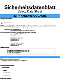 AKADEMIE Gouache - Sicherheitsdatenblätter