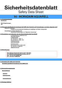 HORADAM Aquarell - Sicherheitsdatenblätter