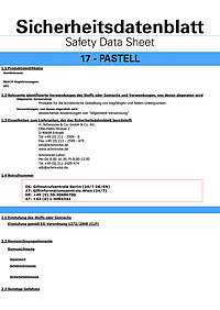 Pastell - Sicherheitsdatenblätter